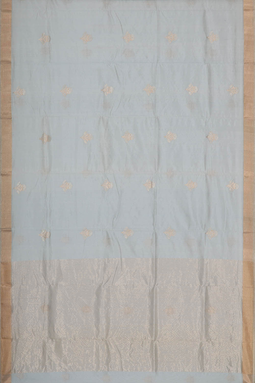 Image of Chanderi Silk Grey Saree